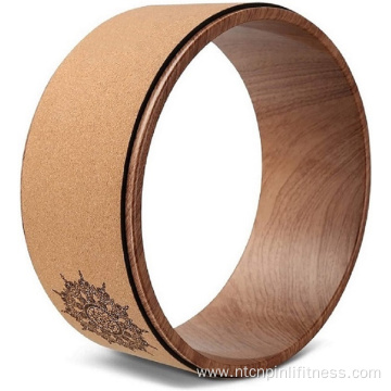 Eco Friendly Cork Massage Wooden Back Yoga Wheel